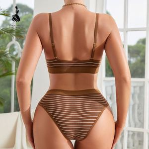 YZ 2026 Conjunto de Sujetador <span class=keywords><strong>y</strong></span> Tanga para Mujer, Conjuntos de Sujetador <span class=keywords><strong>y</strong></span> Braguita sin Costuras con Estampado, Conjuntos de Sujetador <span class=keywords><strong>y</strong></span> Braguita Sexys con Rayas <span class=keywords><strong>y</strong></span> sin Varillas - Product Image 5