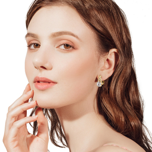 Popular New Designed 925 Sterling <strong>Silver</strong> 8mm 2CT Round Moissanite Stud <strong>Infinity</strong> Hoop <strong>Earrings</strong> for Women Gift - Product Image 6