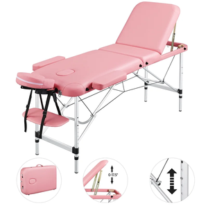 <span class=keywords><strong>Table</strong></span> <span class=keywords><strong>de</strong></span> <span class=keywords><strong>massage</strong></span> pliable légère à 3 sections pour salon <span class=keywords><strong>de</strong></span> beauté avec trou - Product Image 5