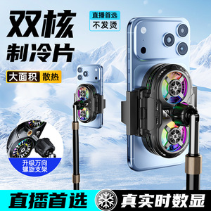 Weisheng Sl73 Dual Core Cooling Phone Heatsink With Digital Display And Adjustable Stand For Live Streaming - Product Image 5