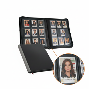 <span class=keywords><strong>JVD</strong></span> Fashion Album de cartes à collectionner en cuir PU avec 9 pochettes et 252 emplacements, fermeture éclair, compatible cartes 35pt, pour cartes TCG et cartes sportives - Product Image 1