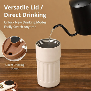Taza de Café Inteligente, Taza de Café Aislada, Vaso Térmico con Controlador, Termo para Café Caliente, Color Blanco - Product Image 2