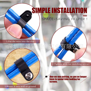 Nylon Cable Clips 135pcs R Type Plastic U Shaped Cable Management Set 6.4-23mm - Product Image 5