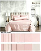Ensemble de draps en coton uni, linge de lit en coton de couleur unie, linge de lit 100% coton, ensemble de housse de couette en coton personnalisable