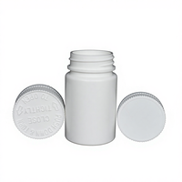 Bouteille en plastique HDPE blanche de 100 ml pour pilules, comprimés, capsules, vitamines, avec bouchon à vis CRC, en vente, haute qualité, logo personnalisé