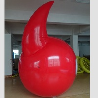 Ballon géant en PVC Waterhan en forme de tête de renne de dessin animé, multicolore, étanche, avec souffleur électrique, pour utilisation extérieure, idéal pour les fêtes et toutes occasions météorologiques
