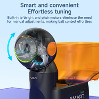 Robot de tennis de table intelligent portable Pusun Dora à 3 roues, capacité de 260+ balles, contrôle par application à distance, machine de ping-pong pour l'entraînement