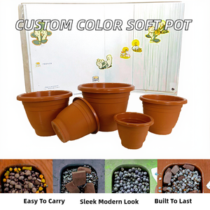 Macetas de Plástico PP Ligeras de Color Personalizado al por Mayor, Macetas Suaves para Viveros, Estilo Moderno, para Plantas de Interior/Exterior - Product Image 2