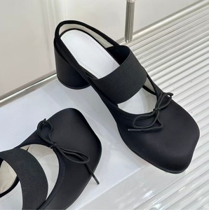 Zapatos Mary Jane con lazo de estilo dulce y lujoso para niña. Zapatos de tacón alto con banda para la cabeza, de satén, con suela gruesa, estilo casual. - Product Image 5