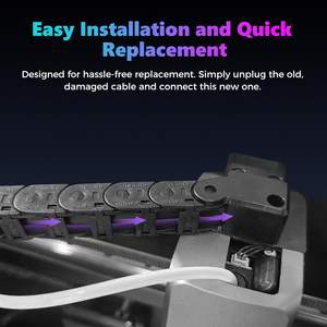 Câble de tête d'impression Creality K2, matériau PVC, résistant aux hautes températures, fil plat FPC, remplacement pour imprimante 3D, compatible OEM - Product Image 5