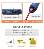 Escáner de Etiquetas de Oreja para Animales HDX FDX-B BT de 134.2Khz, Lector RFID Tipo Stick para Ganado, Antena Ajustable, Desarrollo de Aplicaciones Agrícolas