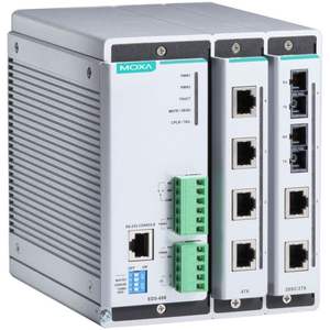 Switch Ethernet Modular Moxa EDS-608-T de 8 Puertos, Industrial, Administrado, con Ranuras de Expansión de Consola, Alimentación de 24V, IEEE 802.3, para Uso Empresarial - Product Image 1