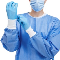 Robe d'isolement jetable non tissée 45 g/m², tenue de protection médicale chirurgicale EPI