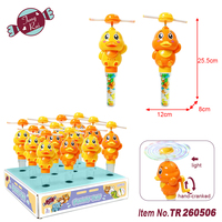 Jouets lumineux en forme de petit canard jaune, design mignon, prix de gros, promotionnels, bonbons