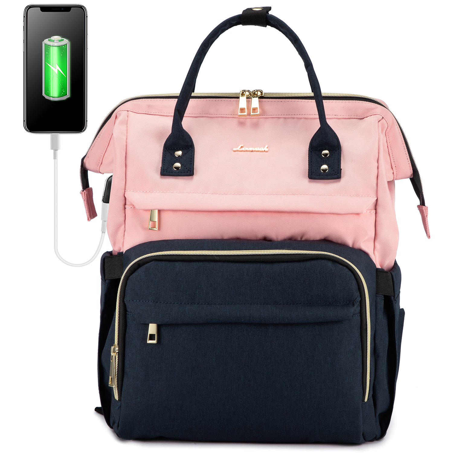 LOVEVOOK ノートパソコン用バックパック レディース, ブルー-グリーン, 18.4 inch