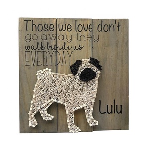 Wholesale Wood Crafts Wooden Boxes and Wall Signs Dog Name Plaque Wood Sign Plague Home Decor