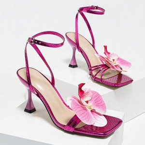 รองเท้าส้นสูงผู้หญิงสไตล์ฤดูร้อนลายดอกกุหลาบ - Product Image 5