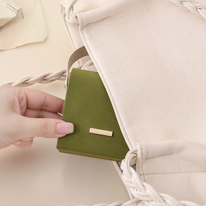 JINSKY Modern Round Luxury Mini Handheld Travel Jewelry <b>Gift</b> <b>Box</b> Storage for Rings Necklaces <b>Earrings</b> Accessories - Product Image 2