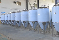 Fermenteur conique commercial de 1000 L avec enveloppe de refroidissement et de chauffage, réservoir de fermentation, équipement de brassage de bière