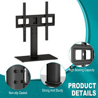 Support TV pivotant et rotatif en acier laminé à froid avec réglage de la hauteur par LED, compatible avec les téléviseurs jusqu'à 55 pouces