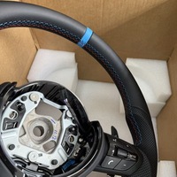Volant sport personnalisé en cuir perforé M Sport avec étoile arc-en-ciel, compatible avec les séries 3 et 6, modèles E90, E92, E60, E70, F30-F35