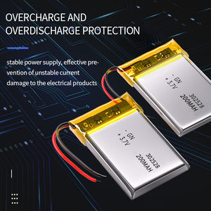 Оптовая продажа 302528 аккумуляторная батарея 3,7 В литий-полимерный аккумулятор 200 мАч 302528 литий-полимерный Липо Аккумулятор - Product Image 4