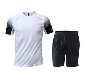 Quick Drying Summer Men Sports <strong>Skin</strong> Friendly Running Set <strong>Short</strong> Sleeve t Shirts <strong>Shorts</strong> 2 Pieces Round Neck Workout GymTracksuit - Product Image 1