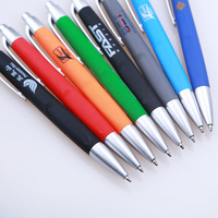 Stylo bille en métal avec clip et logo personnalisé - Stylo promotionnel avec grip doux au toucher pour les entreprises, les écoles, les fournitures de bureau