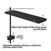 Lampu LED Akuarium WeekAqua Seri S ADA Same Solo Micro Landscape Water Grass Fish Tank RGB+UV Kontrol Aplikasi Penjepit Aluminium Alloy