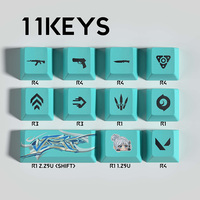 Kit d'accessoires pour touches de clavier personnalisées VAL Jett Skye VIPER Omen Gaming, 11 touches, PBT, sublimation par transfert thermique