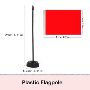 Настольный флаг на подставке, набор для рабочего стола, высококачественный флагшток из металла/пластика, офисные флаги-баннеры - Product Image 2