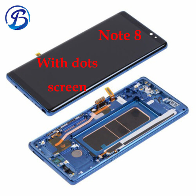 Wholesale Mobile Phone Lcds for samsung Galaxy Note 8  Touch Screen Digitizer Assembly Sensor Wholesale Smartphone With Burns