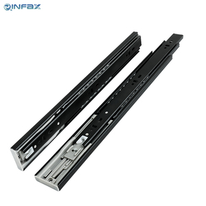 Gold <strong>Supplier</strong> Factory Wholesale 3 Section Extension Telescopic Guide <strong>Rail</strong> Runner Hydraulic Ball Bearing 45mm Drawer <strong>Slide</strong> - Product Image 3