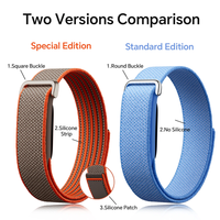 Tali Jam Tangan Pengganti Olahraga Ringan dan Bernapas dari Bahan Nilon dengan Pengait dan Pengunci yang Dapat Disesuaikan untuk Google Fitbit Air