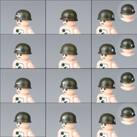 WW2 soldat figurines casque militaire blocs de construction US soviétique britannique allemand armée chapeaux arme accessoires briques enfants jouets cadeaux