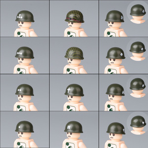 WW2 người lính con số Mũ bảo hiểm quân sự khối xây dựng chúng tôi Liên Xô người anh Đức quân đội mũ vũ khí phụ kiện gạch đồ chơi trẻ em Quà tặng - Product Image 2