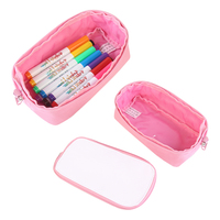 Pochette vierge de sublimation en gros pour étui à crayons amovible à transfert thermique DIY, pour impression de logo personnalisé, fournitures scolaires et de bureau