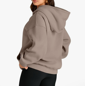 Venta al por mayor de encargo de alta calidad 100% algodón impreso Unisex Sudadera con capucha de algodón Casual niñas sudaderas Color sólido sudaderas con capucha de las mujeres - Product Image 5