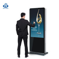 Zdhq Indoor FHD Android WIFI Lcd layar sentuh pameran iklan Digital papan nama lantai berdiri Display