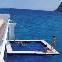 Offre Spéciale Transat Flottant Durable et Grand, Bouée Gonflable pour Mer, Océan ou Piscine avec Filet, Idéal pour Yacht et Bateau