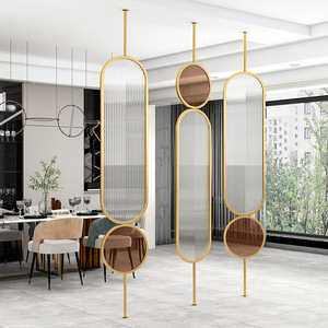 Paroi vitrée de luxe de style nordique pour salon, hall d'entrée, hôtel, gîte, salle à manger, cloison rotative, entrée moderne et simple - Product Image 1