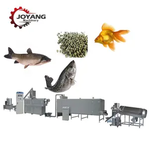 Línea de máquina de equipo de fabricación de alimentos para peces flotantes y de hundimiento completamente automática