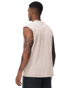 Custom Cotton Acid Wash Tees Muscle Workout Running Tank <b>Tops</b> Sleeveless Shirts for Men Tank <b>Tops</b> - Product Image 4