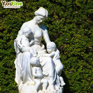 Estatuas <span class=keywords><strong>de</strong></span> piedra blanca famosas <span class=keywords><strong>de</strong></span> tamaño real personalizadas <span class=keywords><strong>para</strong></span> exteriores, escultura <span class=keywords><strong>de</strong></span> mármol <span class=keywords><strong>para</strong></span> mujer y niño - Product Image 2