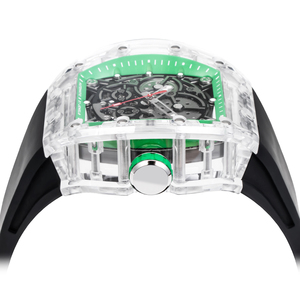 Reloj Automático Skeleton para Hombre, Cristal de Zafiro, Reloj Mecánico, Correa de Fluororubber, Resistente al Agua 3ATM, Reloj de Lujo - Product Image 4