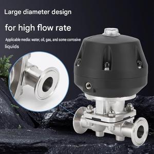 Vanne à diaphragme pneumatique en acier inoxydable en forme de champignon, à installation rapide, de qualité sanitaire, avec raccord à pince DN15 20 32 40 50 - Product Image 5
