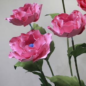 Élégante fleur artificielle réutilisable en papier rose géant pour la décoration d'événements de mariage - Product Image 5