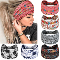 Bandeau floral Paisley pour femme, doux, style bohème vintage, bandeau plissé large, turban, accessoires quotidiens chics, 6 couleurs