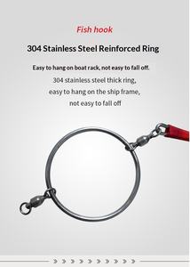 Support <span class=keywords><strong>de</strong></span> pêche en <span class=keywords><strong>mer</strong></span> profonde pour canne à pêche Scimitar, à bras unique, en <span class=keywords><strong>acier</strong></span> inoxydable, avec mousqueton pivotant, jaune, rouge, pour gros objets - Product Image 6