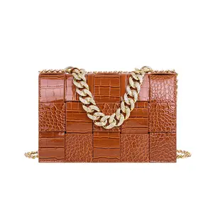 Latest shoulder pruses Female messenger Bag Small square cassette Clutch Ladies Crocodile Leather Women's Purse And Handbags